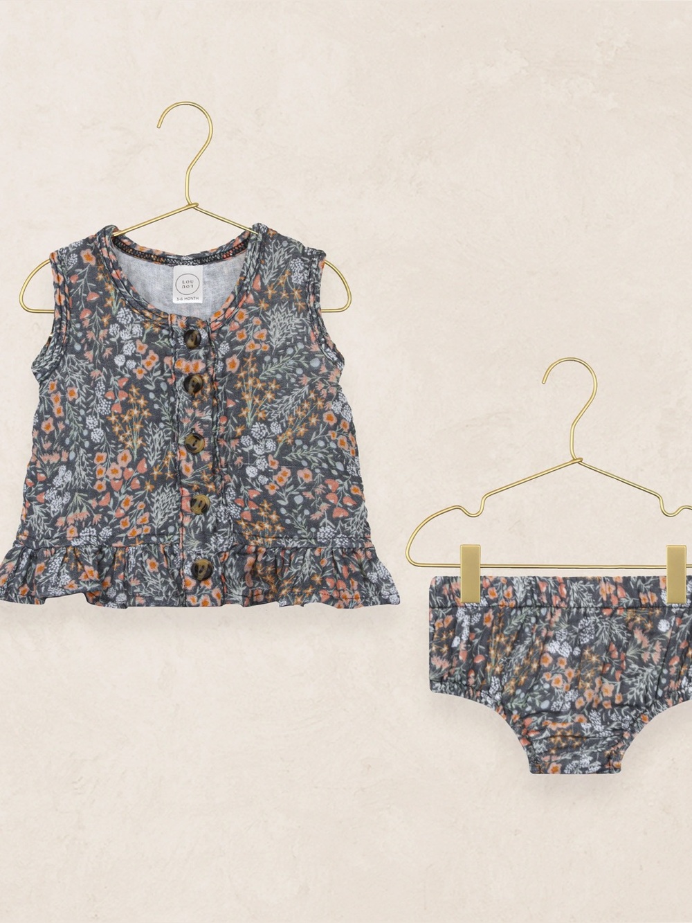 Lou Lou & Company Ruffle Tank and Bloomer Set in Bea Size 3-6 Months
